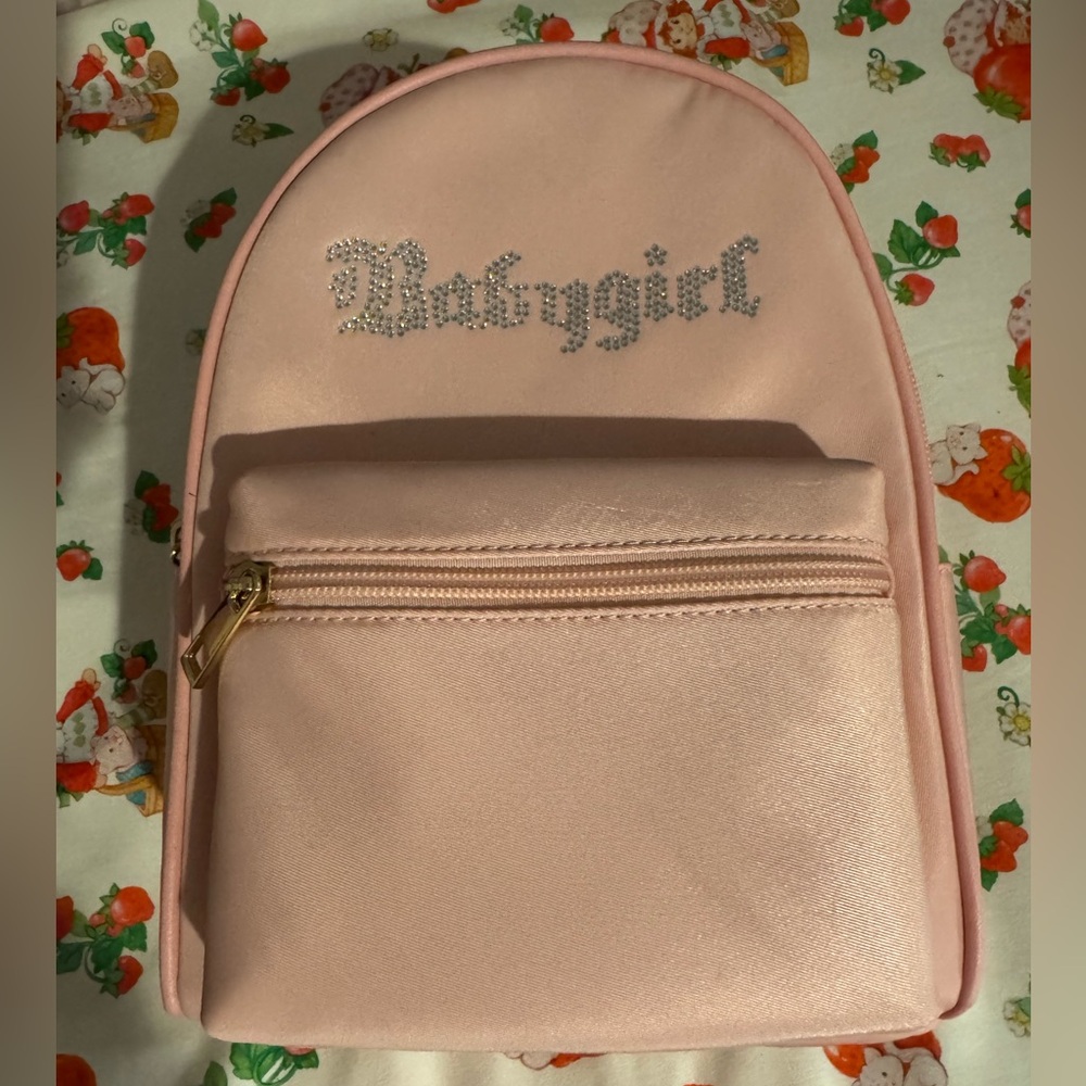 Rhinestone Babygirl Pink Backpack